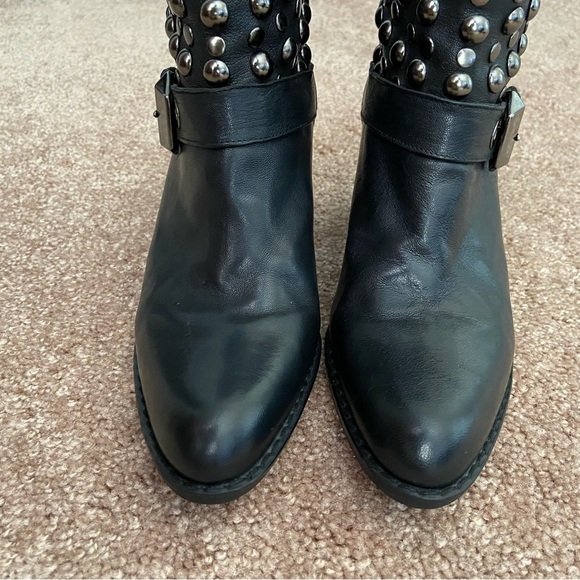 Stuart Weitzman City Slicker Studded Leather Ankle Boots size 7.5, 3” MSRP $395 - Picture 6 of 15